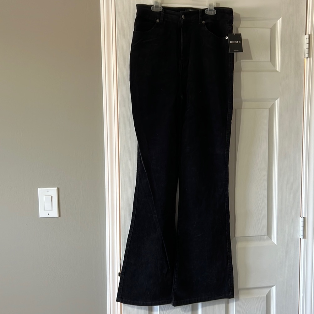 Black flared jeans